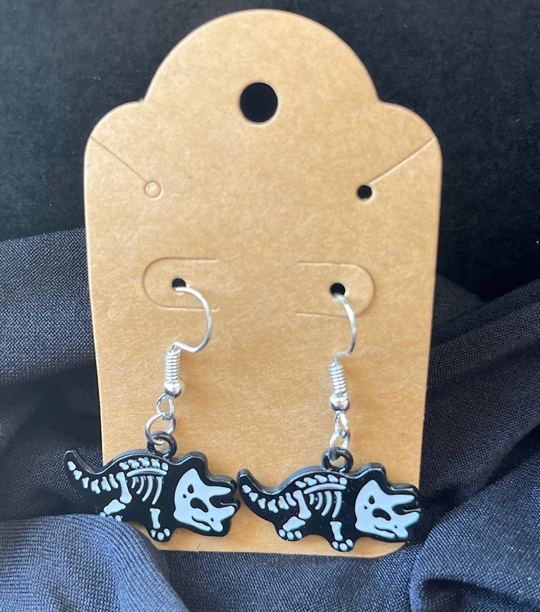 Trisceratops Skeleton Earrings