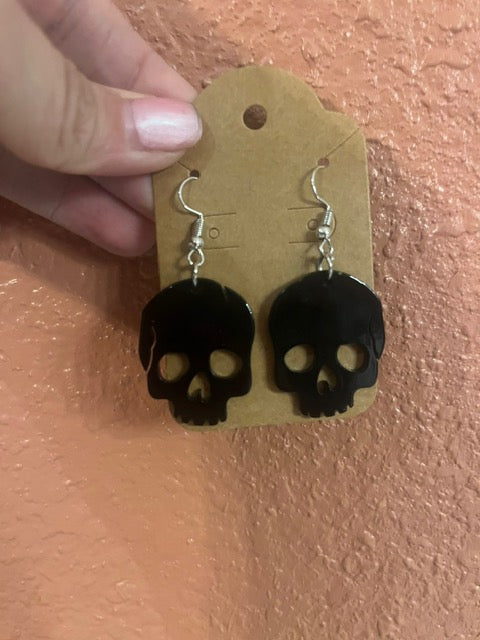 Black Skull Earrings