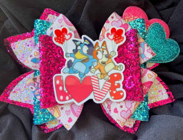 Bluey Valentines Bow