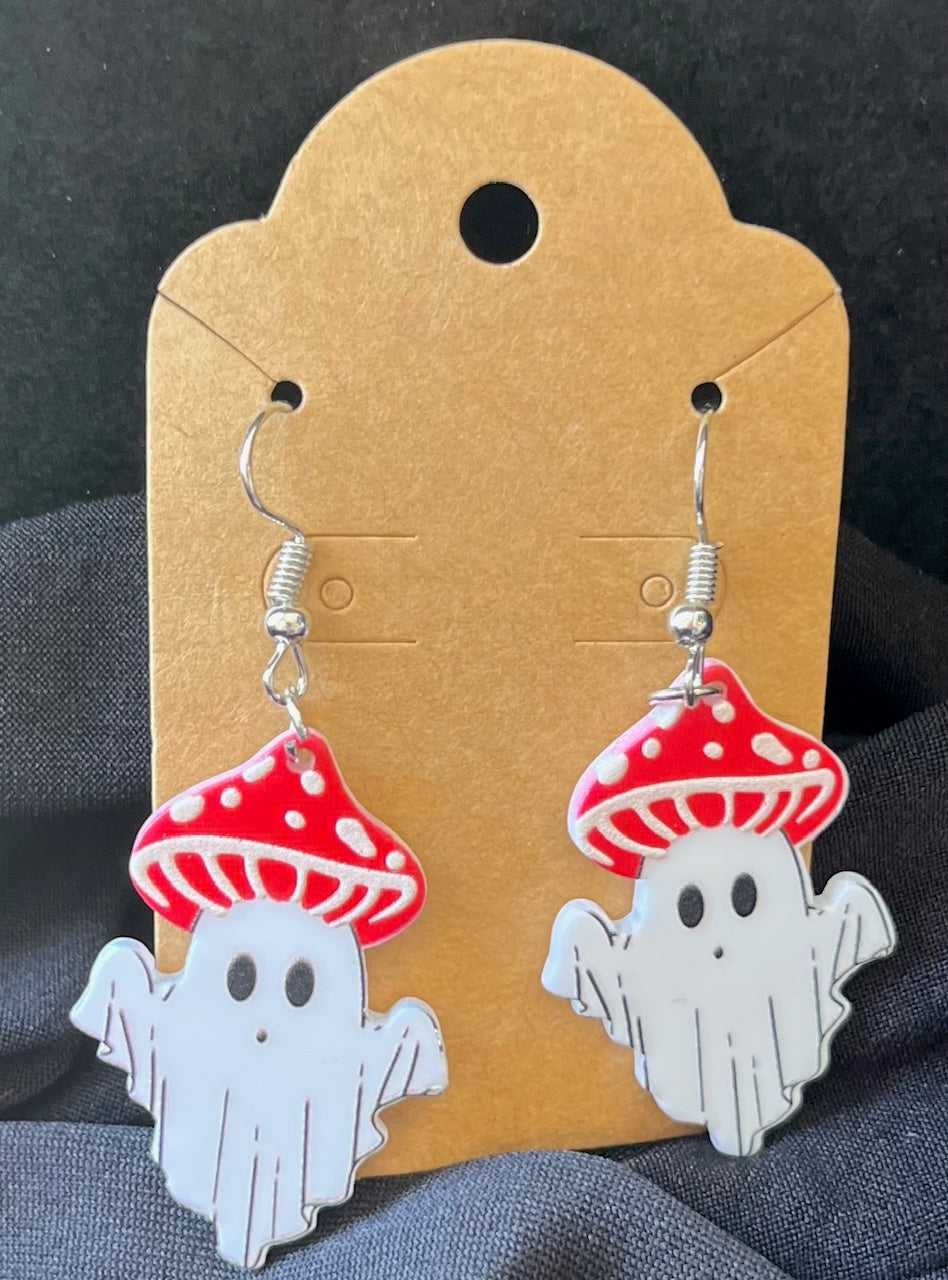 Mushroom Ghost Earrings