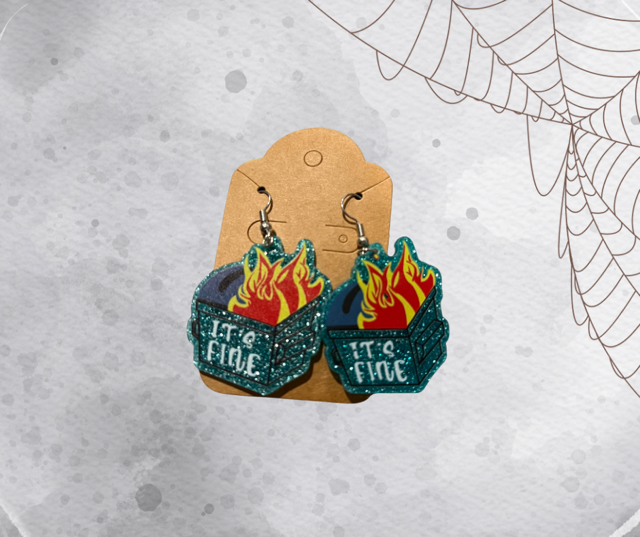 Dumpster Fire Earrings