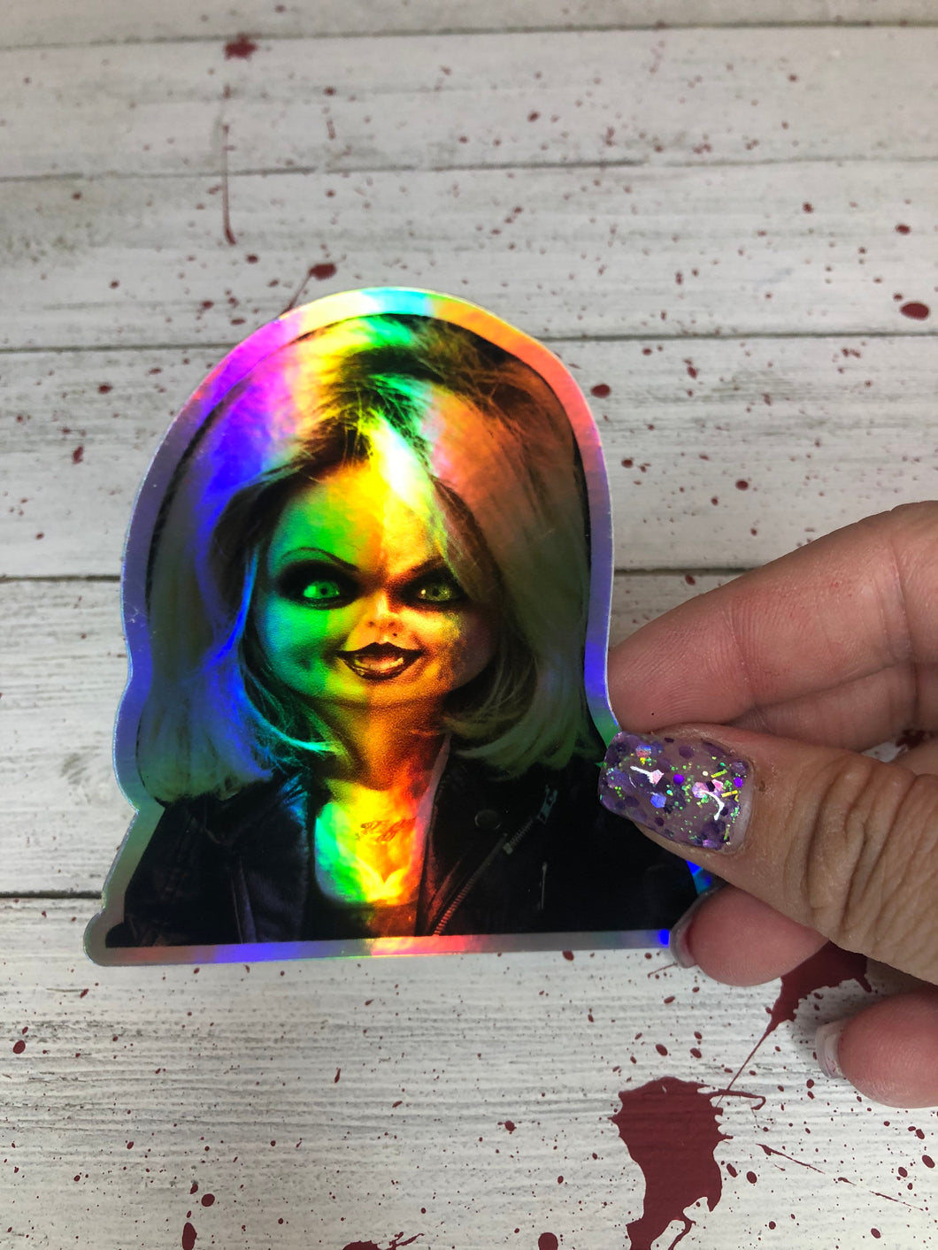 Bride of Chucky holographic sticker