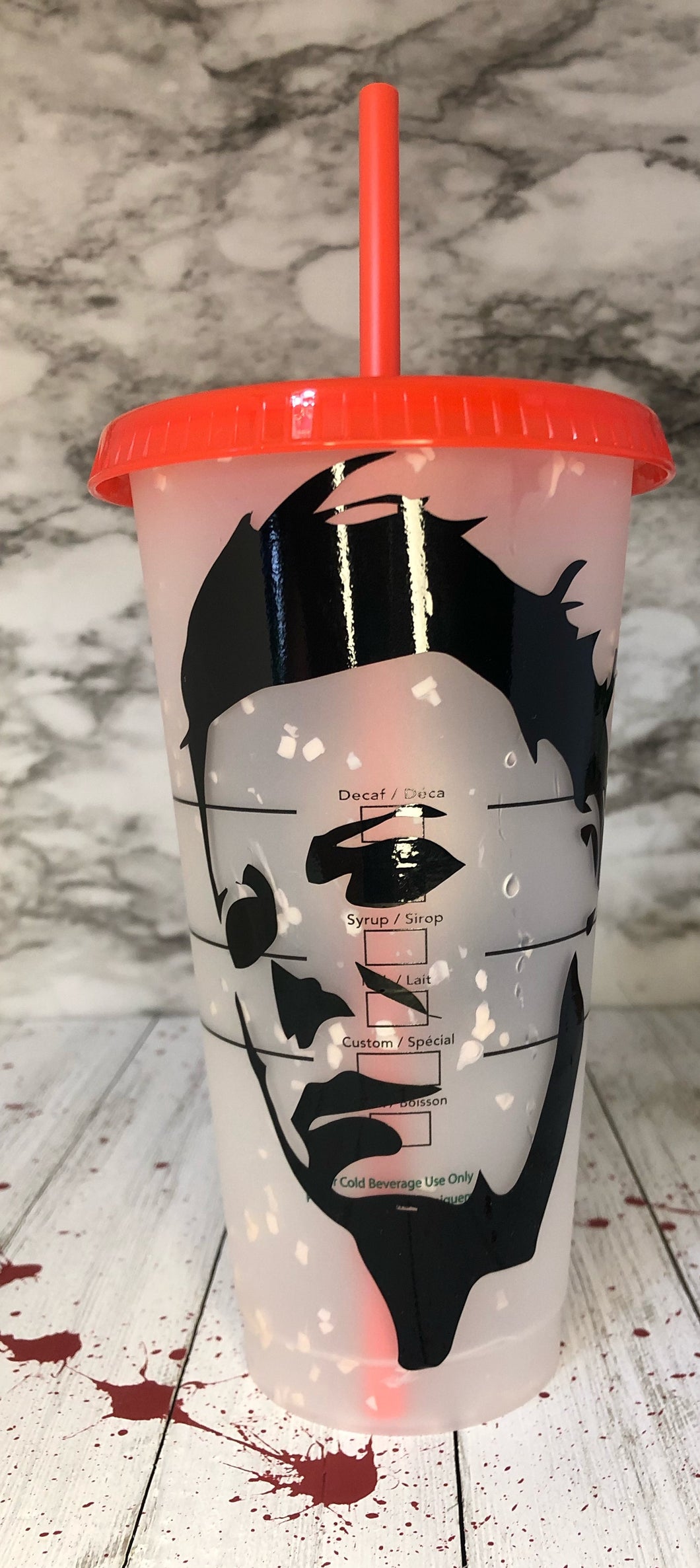 Michael Myers Color Changing Confetti Starbucks Cup